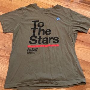 To The Stars Large Army Green Graphic Tee Men’s